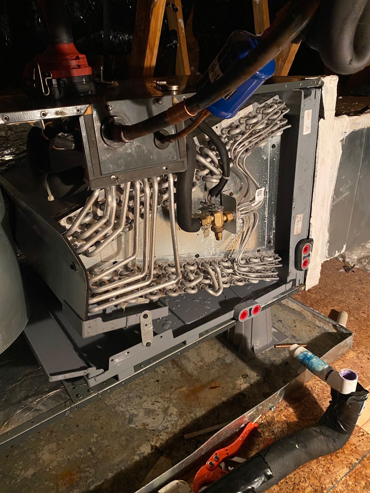 Replaced cracked pan in air handler - Moncks Corner, SC